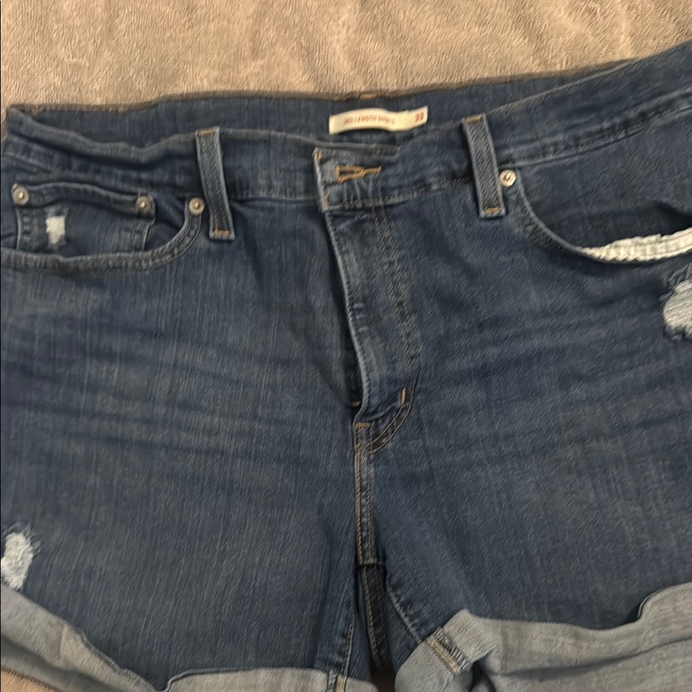 Levi’s Blue Denim mid length Shorts